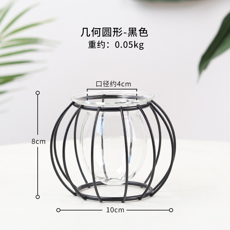 Thép tròn hình học thủy canh màu đen