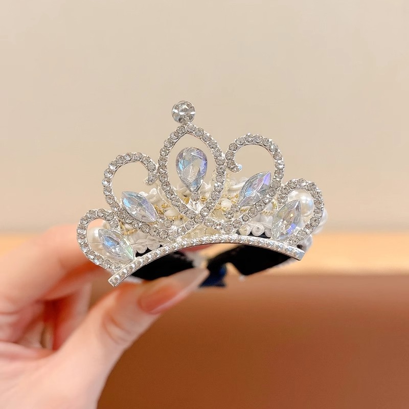 Crown tocadillos para niños princesas lindas joyas para el cabello de cristal diamante corona de cumpleaños accesorios para el cabello clip