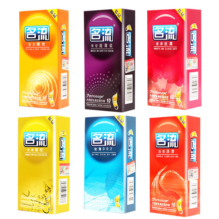 Celebritad condón ultra delgado granular lubricante roscado cubierta refrescante 10 condones para adultos artículos sexuales image 6