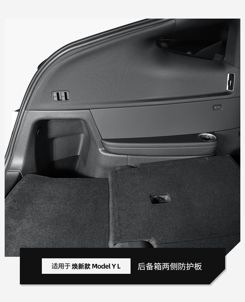 Suitable for Tesla Model Yl Front and Rear Door Sill Strips, Felt Protective Panels, Anti-Kick Pads, Tpe Soft Rubber, Dirt-Resistant