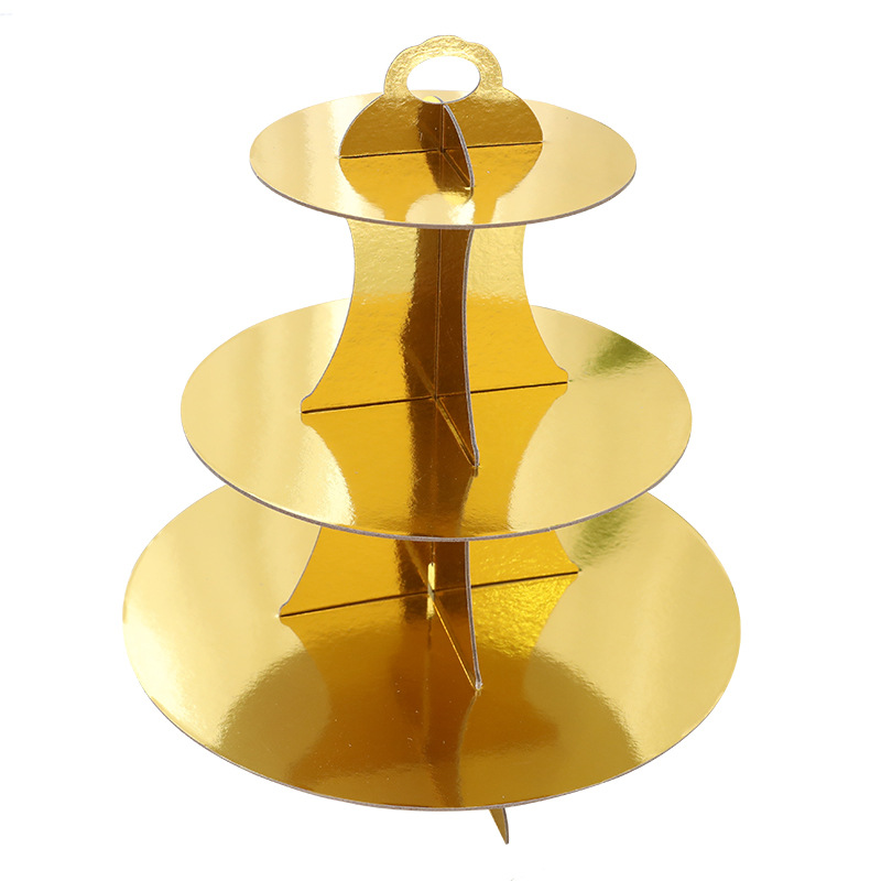 Birthday Festival Geometric Pattern Basic, Modern Style, Classic Style Style Gilding Printing Film Craft Birthday Basic Modern Style Classic Style Geometric Paper Party Festival Cake Stand