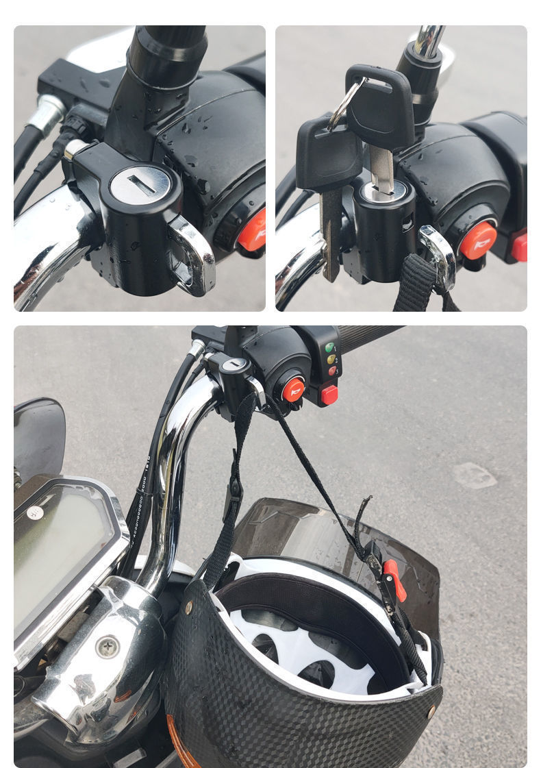 Electric vehicle safety helmet lock universal motorcycle anti-theft reinforced handlebar hook lock convenient fixed hat lock