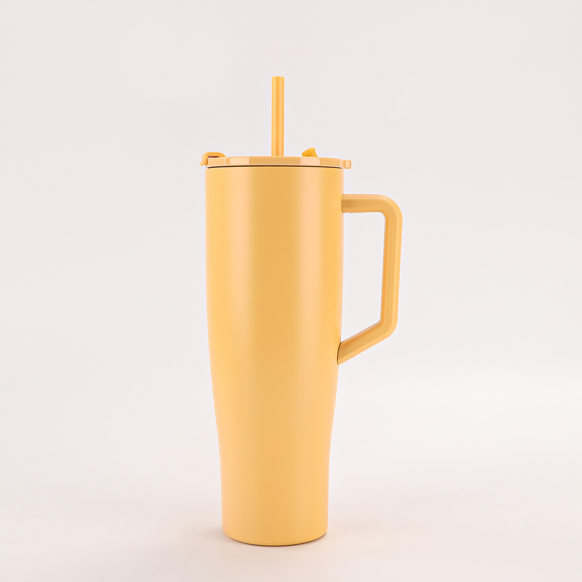 Transfronterizo 40oz mango de taza de automóvil 304 taza de aislamiento de vacío de acero inoxidable portátil de doble taza de paja de bebida