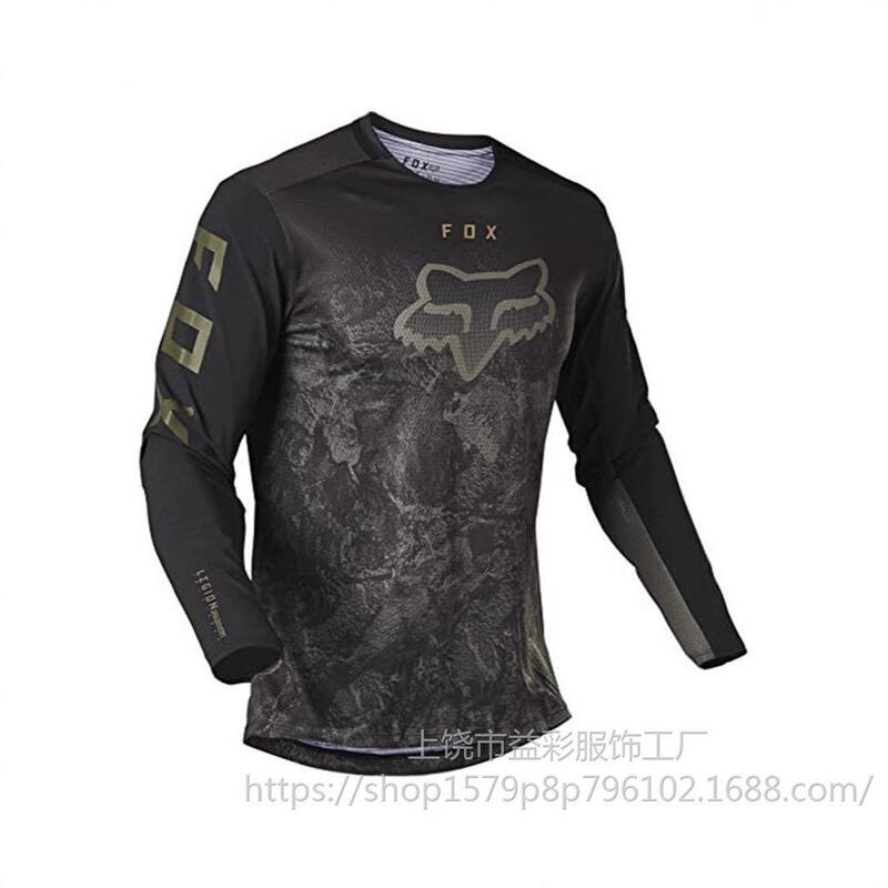 2025 Cross-Border Off-Road Racing Long-Sleeved T-Shirt Quick-Drying Top European and American Sizes Loose Fit Versatile and Stylish