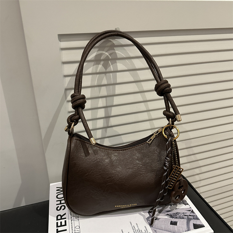 Borsa a spalla elegante da donna design semplice autunnale_voghion.com