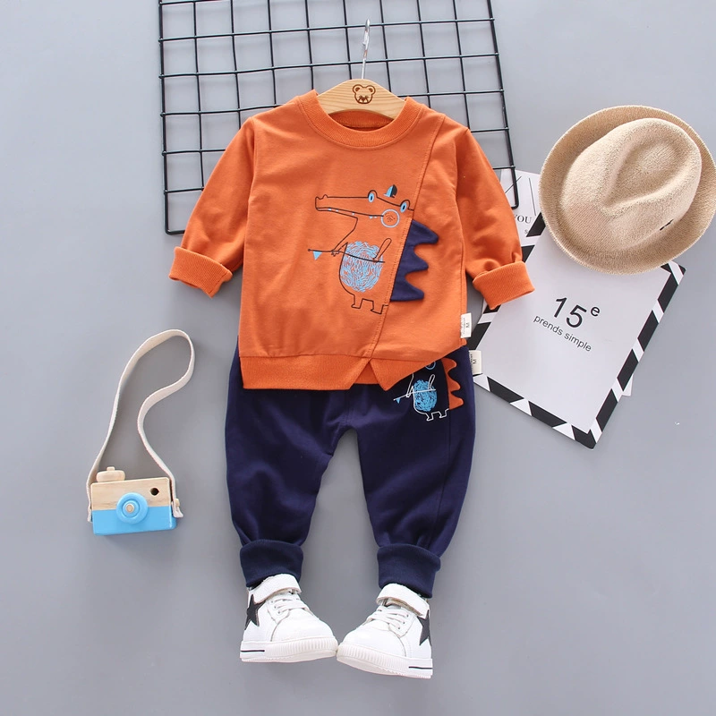 Long-sleeve for boys, autumn sleeves, set, dinosaur, children's sweatshirt, 2021 collection