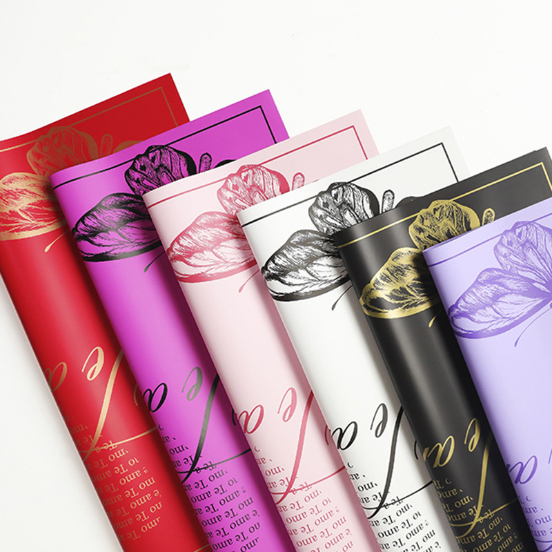 鲜花蝴蝶TEAMO鲜花包装纸精美防水花艺材料花束包装纸花艺包花纸