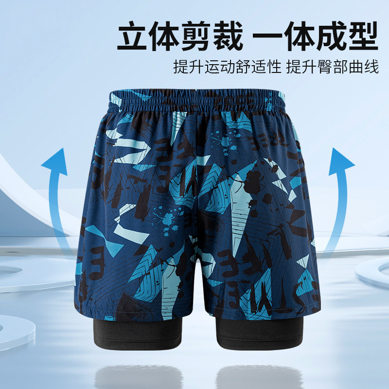 Men's swimming trunks boxer quick-drying adult swimming trunks 2025 new double-layer anti-embarrassment beach pants wholesale hot spring