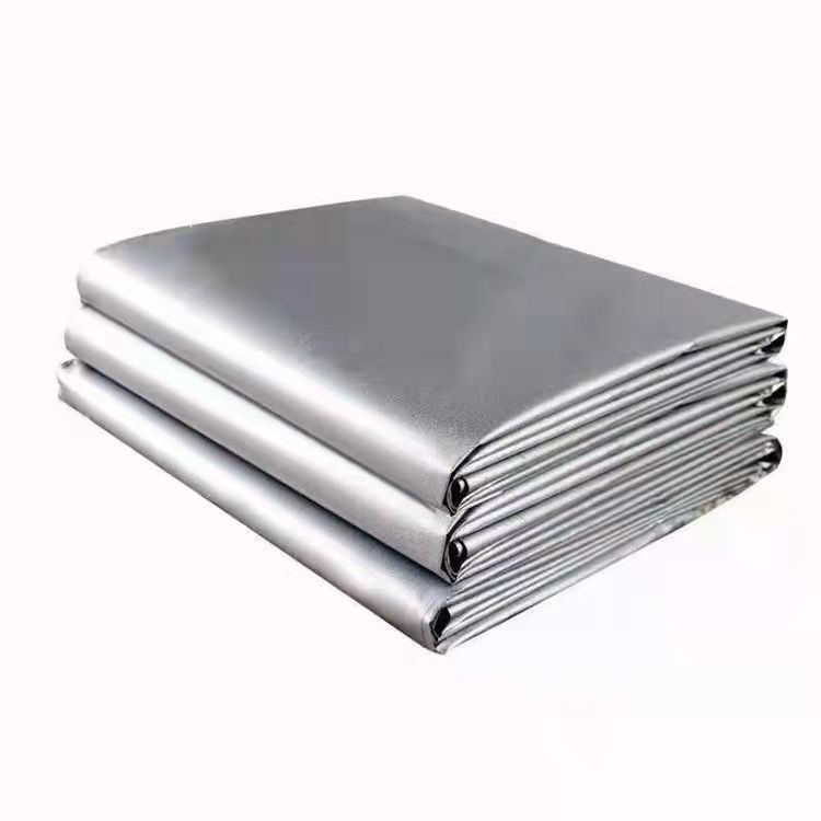 Doble cara tela de protección solar plateada cortina de aislamiento térmico varios métodos de procesamiento enlace de pago