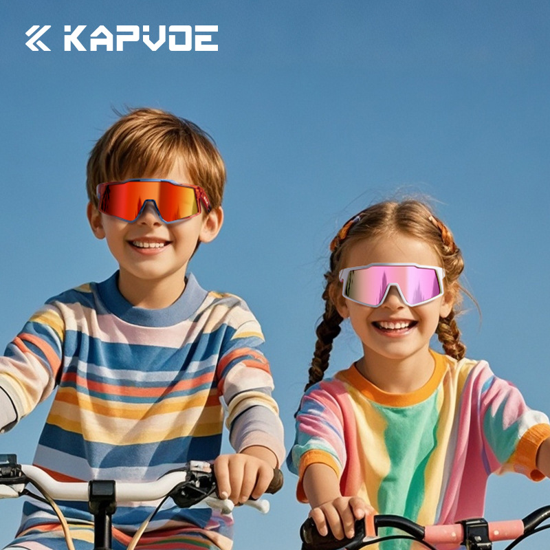 Gafas de Ciclismo Polarizadas para Niños de TR90, Polarizado, Protección UV, A prueba de viento, para Niños y Ciclismo image 3