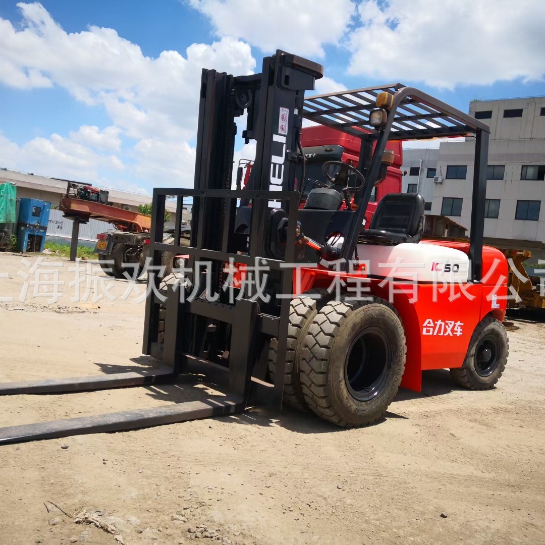 二手合力K50双排轮叉车低价出售全车原版原漆实心胎价格实惠