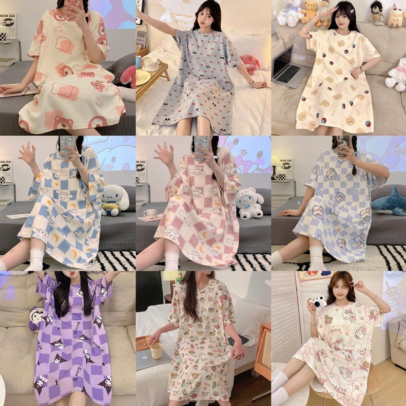 Verano nuevo vestido de dormir vestido dulce lindos dibujos animados Kulomi Melody vestido casero casual comercio exterior al por mayor