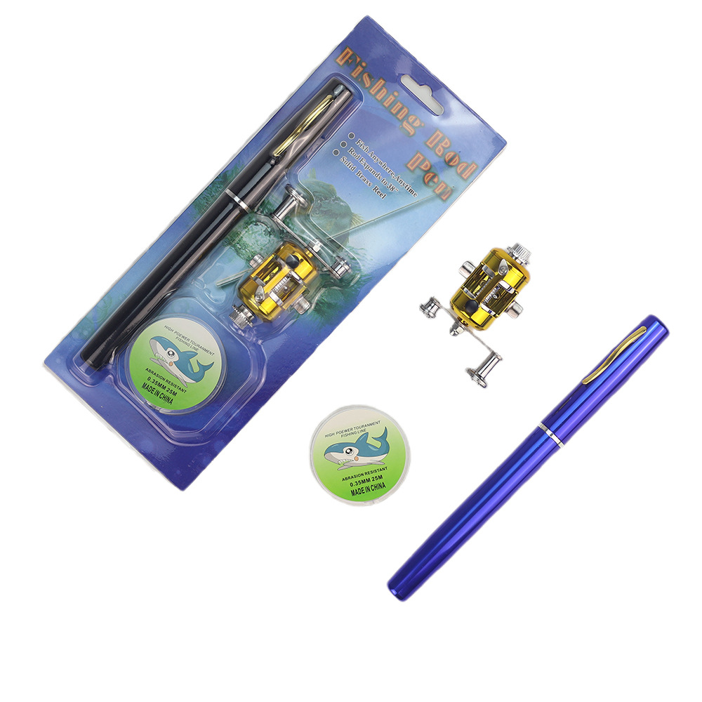 亿隆泰冰钓竿热销钢笔钓鱼竿浮标软饵铅头钩线 pen fishing rod