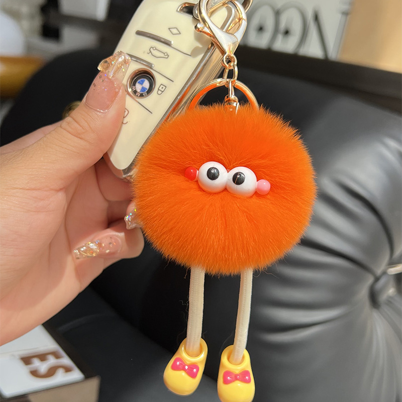 かわいい模造レッキスウサギの長い脚小さなブリケット車のキーホルダーペンダントぬいぐるみバッグペンダントギフト人形人形|undefined