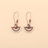 Ethnic retro bronze metal earrings, European style, ethnic style, simple and elegant design