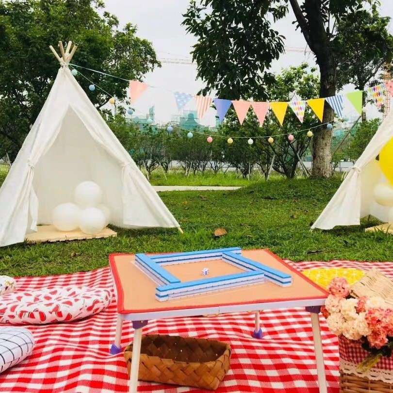 Mesa de Mahjong portátil caja de Mahjong portátil mesa de almacenamiento pequeña con patas mesa plegable almacenamiento conveniente mesa de Mahjong pequeña simple