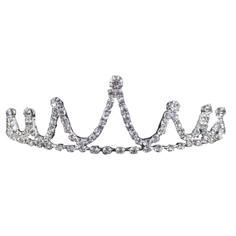 Fabricante recomendar estilo coreano niños diadema nupcial rhinestone tocado estilo coreano vestido de boda garra cadena Accesorios al por mayor