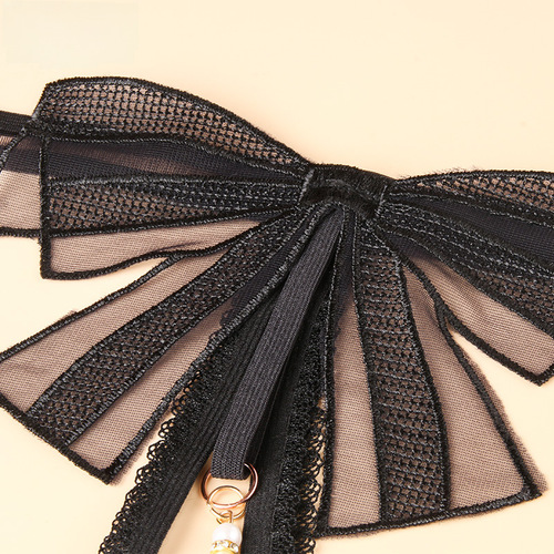 Mikle Lady Drop-Waist Transparent Triangle Panties with Bow, Sexy and Seductive, Low-Waisted, for Women