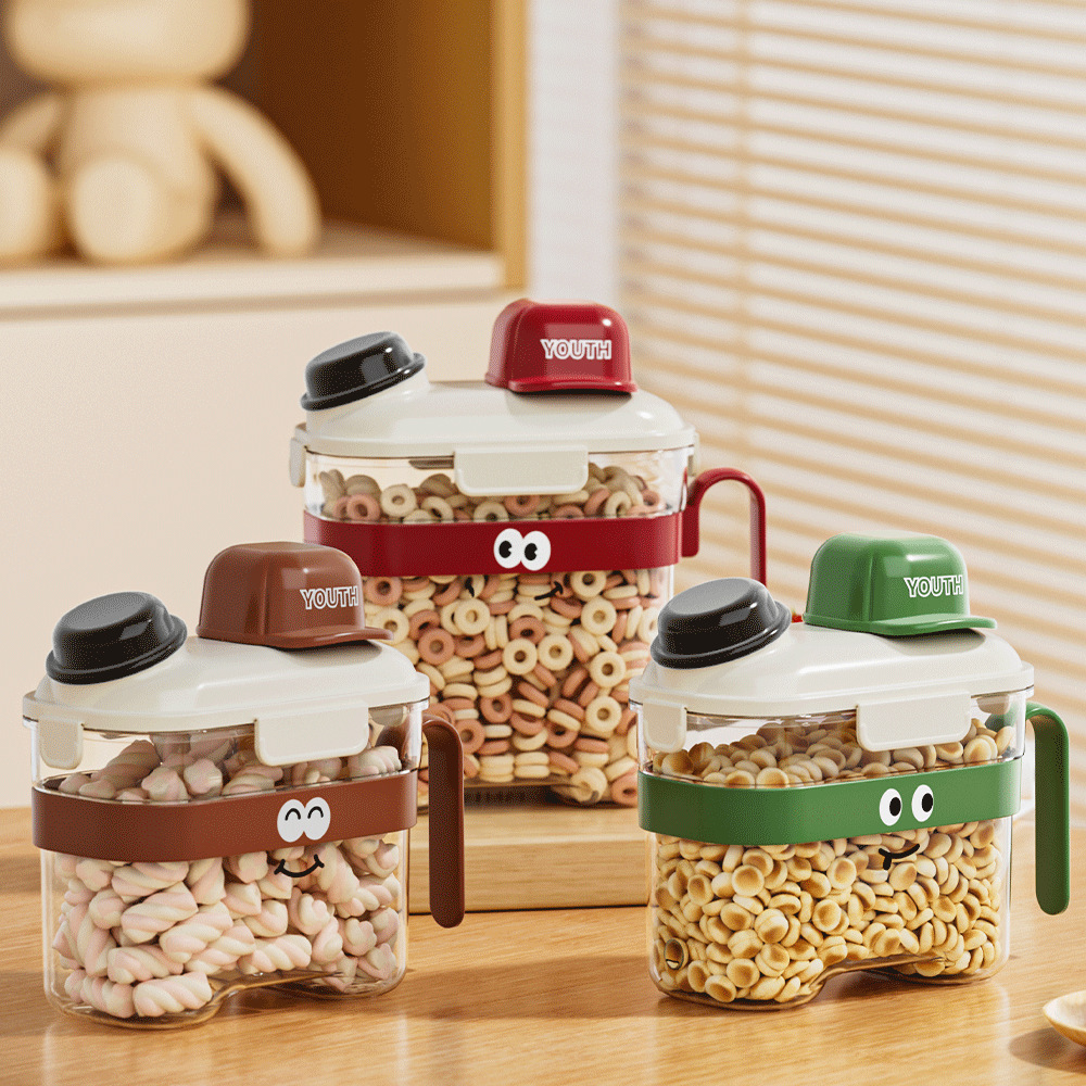 Cartoon Rice Bucket Storage Tank Household Insect-Proof and Moisture-Proof Sealed Flour Storage Tank Food-Grade Rice Grain Tank