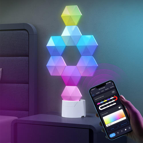 Graffiti rgb e-sports atmosphere light honeycomb quantum light smart app voice control induction odd light board indoor wall light