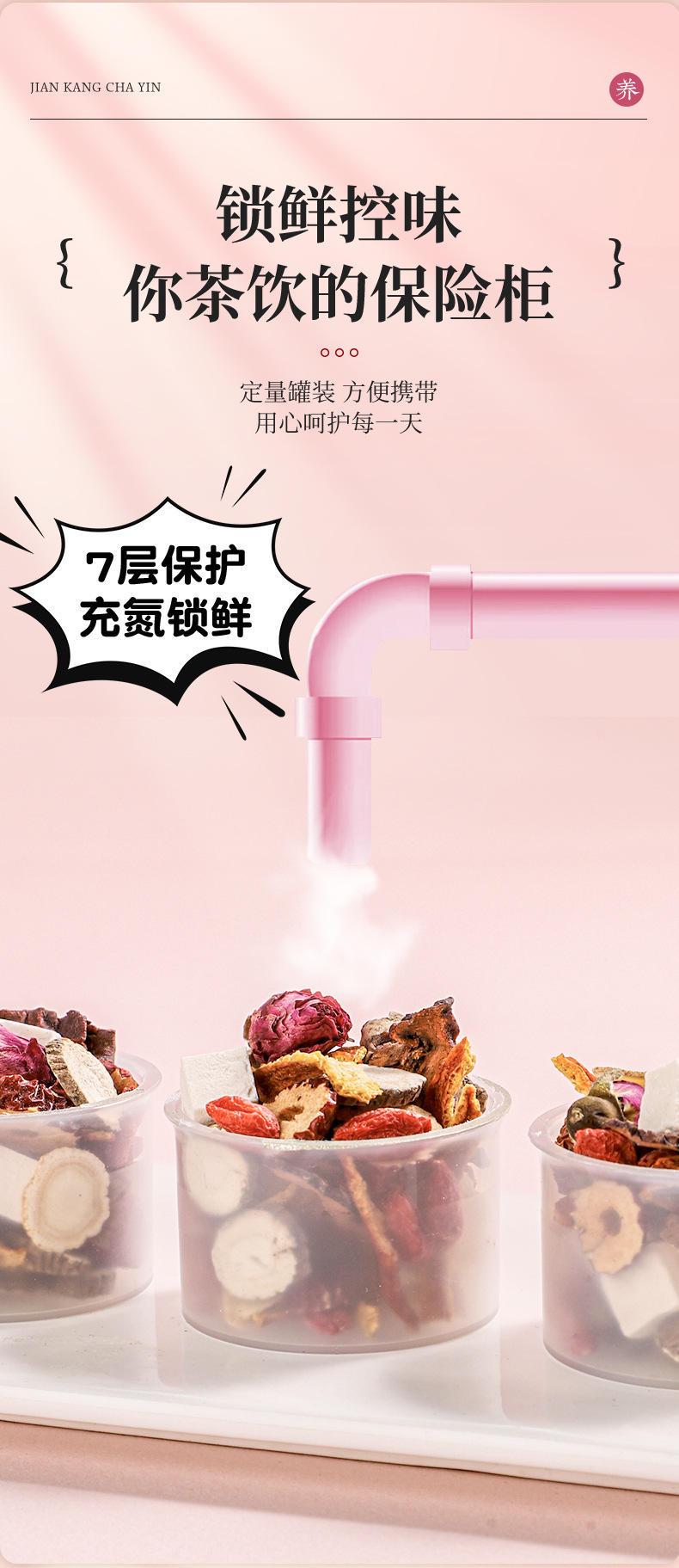 Jujube Rose Herbal Tea Hong Zao Mei Gui Hua Tea 180g Cold Brew Flower Tea Blend specifications