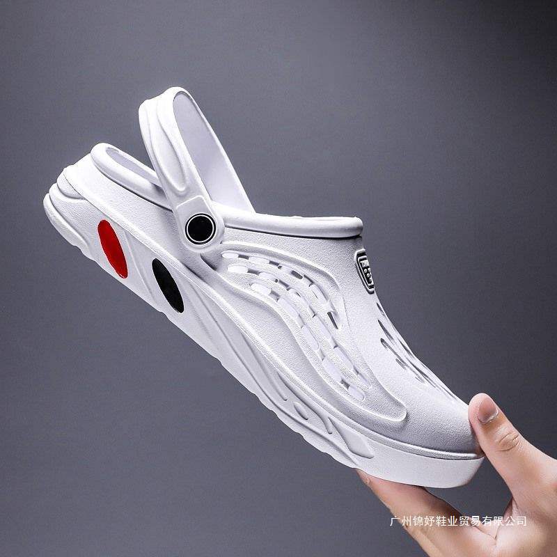 Croc Shoes Men's Summer 2025 New Anti-Slip Wear-Resistant Soft-Soled Driving Slippers Two-Wear Outdoor Beach Sandals for Men