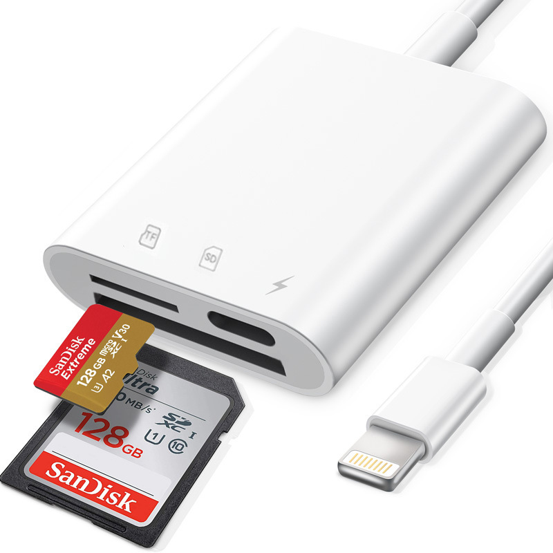 アップルの携帯電話tfカードリーダーメモリカードカメラ多機能四合一sdカード高速アダプタに適しています|undefined