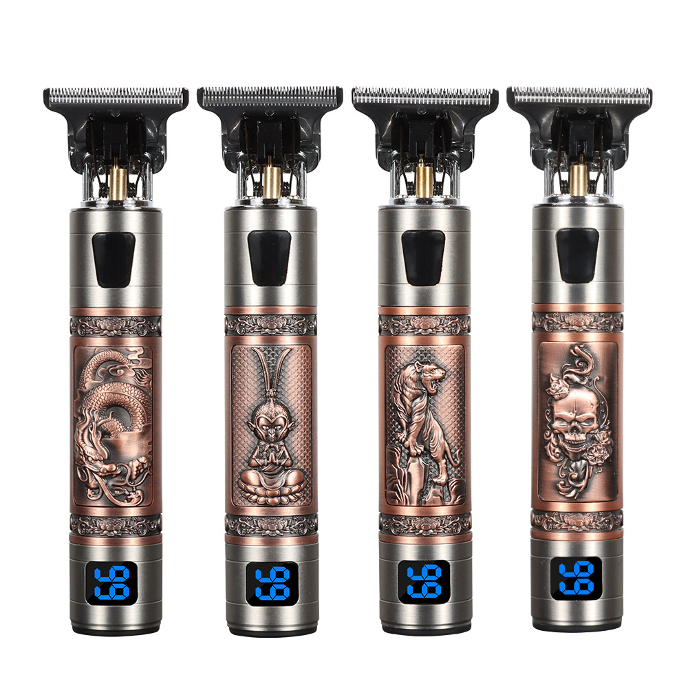 Amazon proporciona especialmente la cabeza de Buda dragón y Fénix pelo Clipper eléctrico pelo Clipper aceite cabeza Clipper recargable Barber Clipper fábrica de Ventas Directas