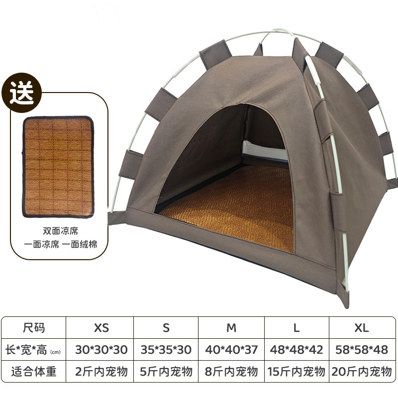 Tienda de perros de verano cerrada disipación de calor refrescante perros de cuatro estaciones resistente a la suciedad y fácil de desmontar y lavar artículos para gatos