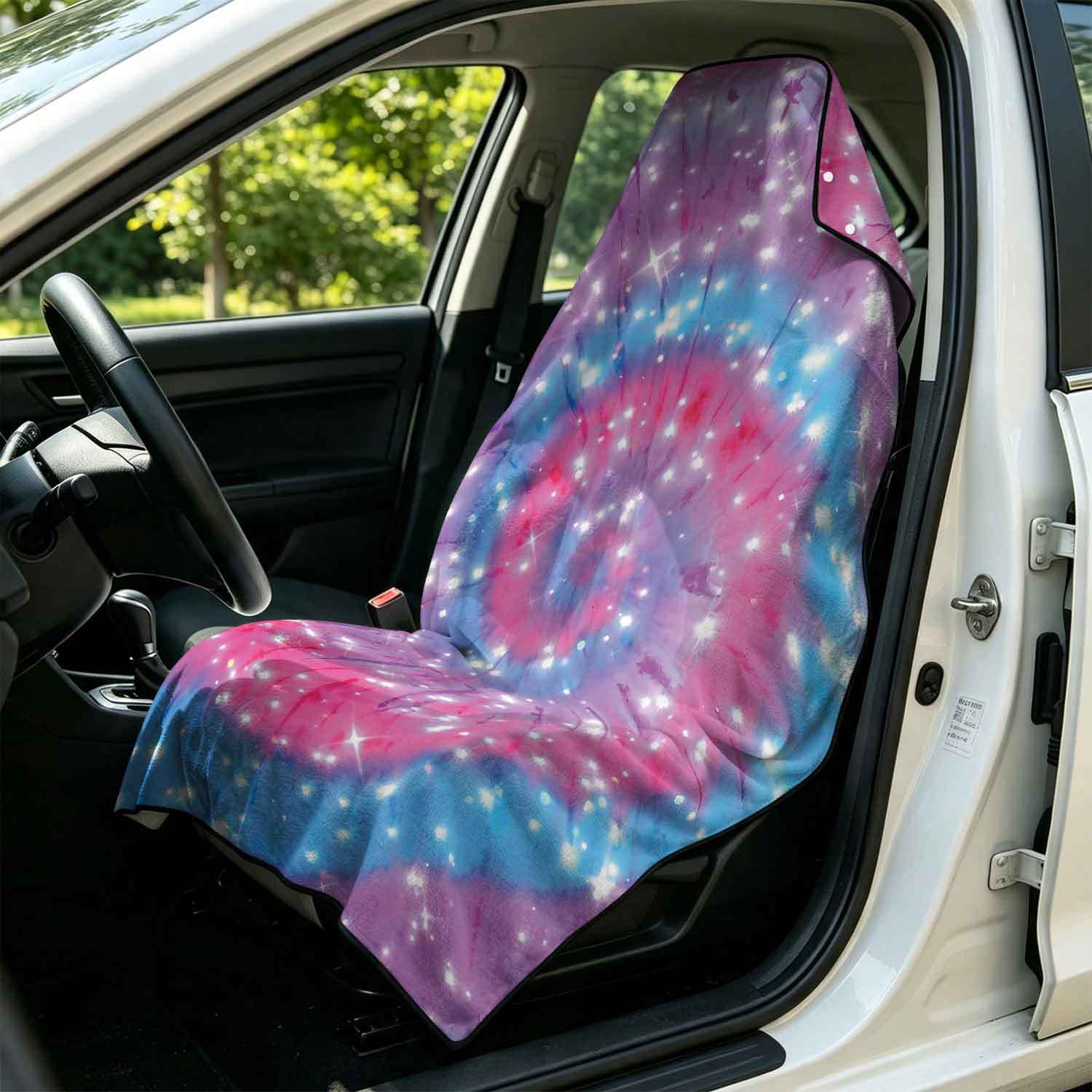 Printed bath towel and car seat cover 2-in-1, ultra-fine fiber outdoor beach and car dual-use universal seat cushion