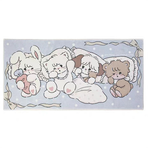 침대 옆 - 우유 파란색 4개