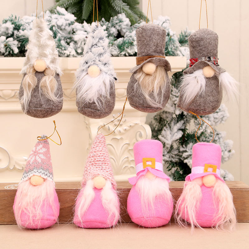 Transfronterizo nuevo traje de Navidad sin rostro bosque profundo ancianos Nordic enano felpa pequeño colgante regalo de Santa Claus