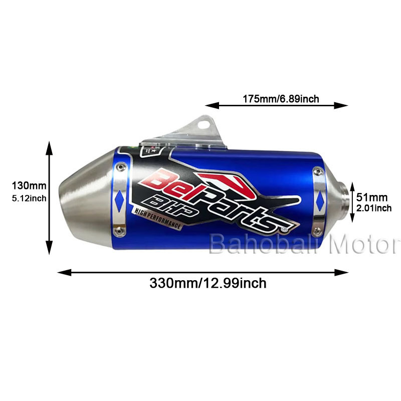 Crf230F Motorcycle Exhaust Pipe Modification Stainless Steel Front Muffler Non-Destructive Installation 2003-2019