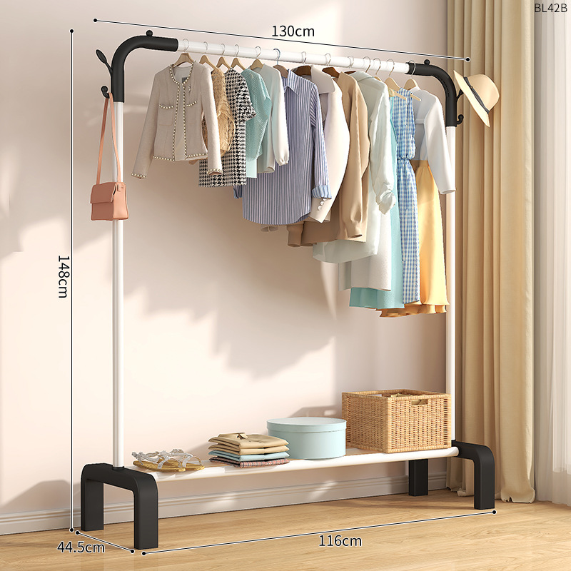 135CM [화이트 로드] 선반 코트 후크