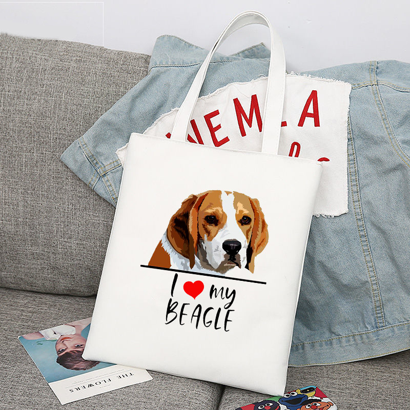 Beagles perro Beagles Beagle impresa bolsa de lona bolsa de hombro bolsa de comercio exterior global bolsa de compras