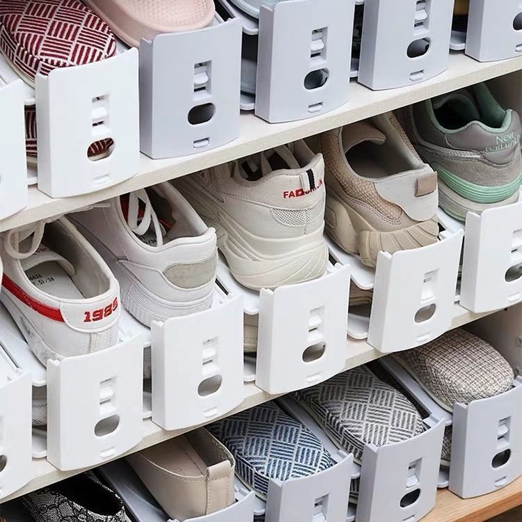 Popular Shoe Rack Double-Layer Shoe Holder Three-Speed Adjustable Home Dormitory Organization Artifact Slippers Shoe Cabinet Shoe Storage Rack