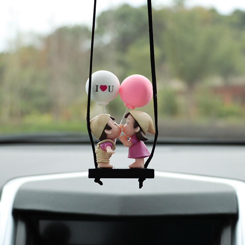 Confession balloon kiss mouth boy girl Car Rearview mirror pendant car interior pendant decoration car ornaments