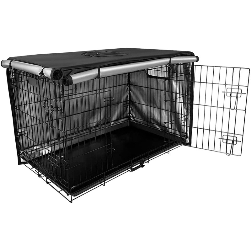 Funda para jaula de mascotas transfronteriza hecha de tela Oxford, funda protectora impermeable para jaula de perro, funda a prueba de frío y cálida, funda de verano antimosquitos e insectos voladores.