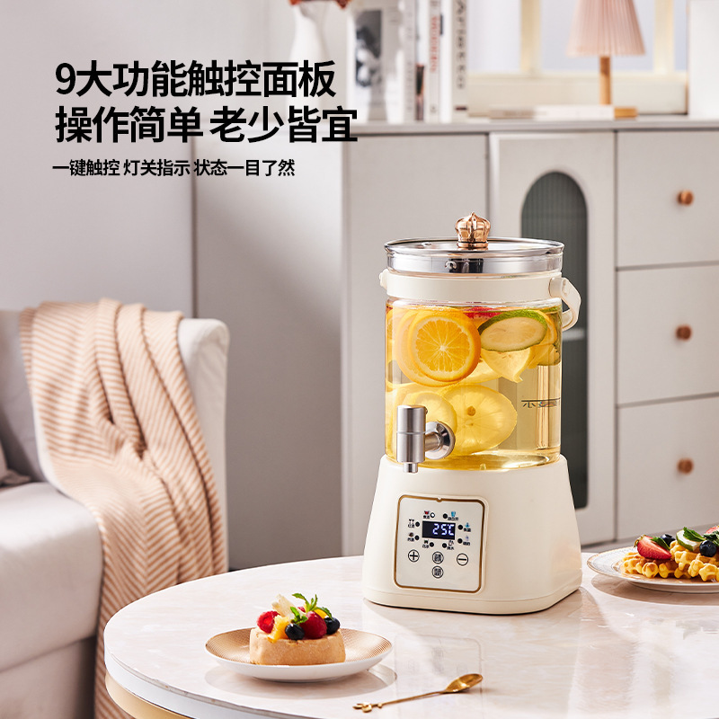 新しい多機能フラワーティーバケツ、大容量恒温健康ポット、家庭用オールインワンケトル、蛇口付きティーメーカー|undefined