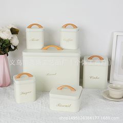 镀锌铁面包箱六件套 面包 / 茶 / 糖 / 咖啡 / 饼干 专收防锈耐摔