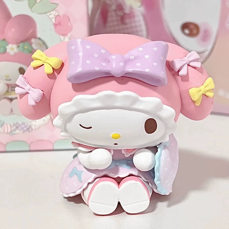 Блайнд-бокс фигурка MyMelody: чайная вечеринка, японский милый коллекционный сувенир, 0,214 кг