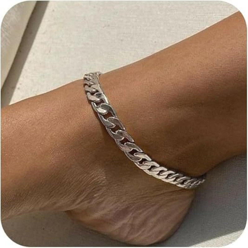 Set collana e bracciale a catena cubana da uomo in acciaio_voghion.com