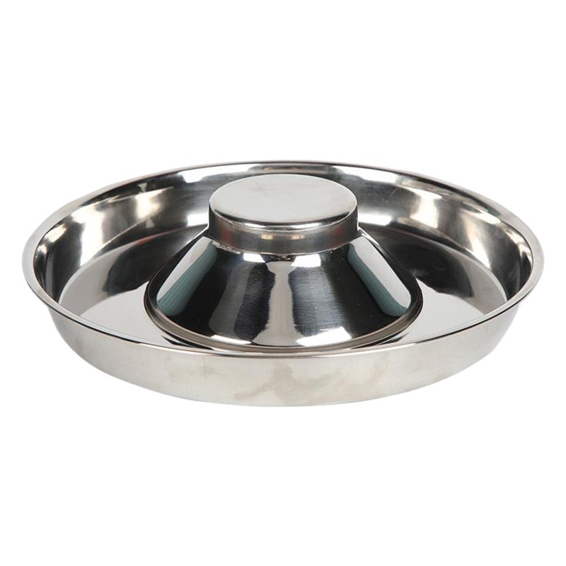 Suministros para mascotas perro tazón de fuente de comida para perros vajilla de acero inoxidable Slow Food Bowl Amazon Hot Pet Dog Stop Food Dog Bowl