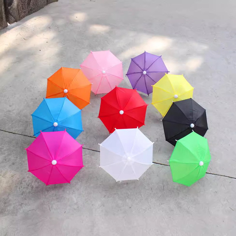 Takeaway Umbrella Mobile Phone Sunshade Small Umbrella Propel Umbrella Decorative Umbrella Mini Umbrella Solid Color Children's Umbrella Dance Umbrella