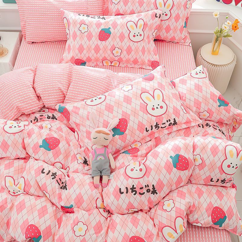 Cute de dibujos animados para niños funda de edredón de algodón de una sola pieza 90x120x150x200x230 funda de edredón de algodón dormitorio individual
