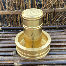 厂家批发纯铜六爻卦风水用品黄铜卦筒供应