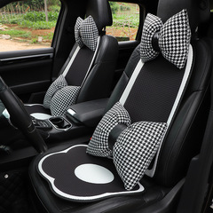 花朵汽車坐墊 冰絲透氣網車用防滑座椅涼墊 女神四季通用汽車用品