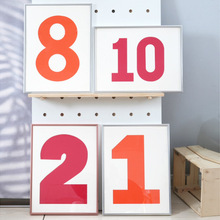 数字1.0双层卡纸 周年纪念数字相框卡纸 宝宝周岁纪念加厚卡纸