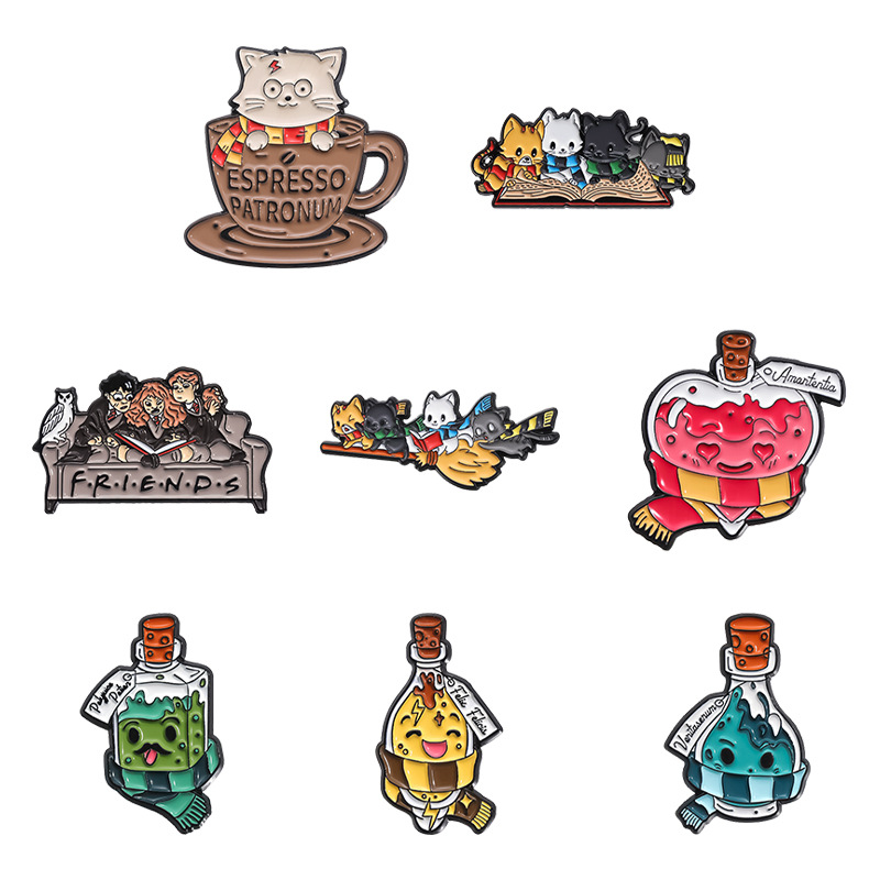 Cartoon Style, Simple Style Style Cartoon Style Simple Style Pin Letter Cat Alloy Stoving Varnish Unisex Brooches