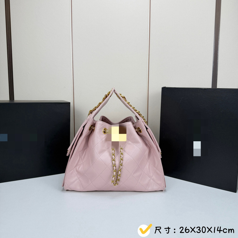 2025夏季新款菱格真皮单肩腋下包小众设计大容量购物袋简约手提包|undefined